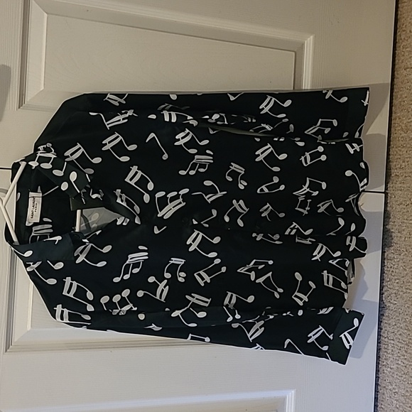 Saint laurent paris music note blouse - Picture 1 of 3